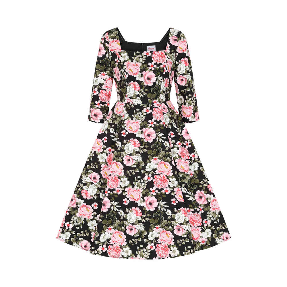 Banned - Pink Bloom Robe évasée - Rose